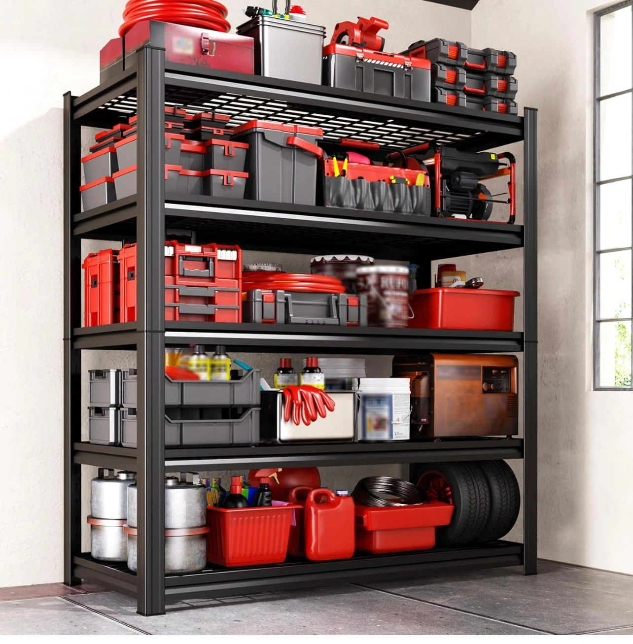 71.2" H-35.4" W Garage Shelving Heavy Duty Storage Shelves - photo 2
