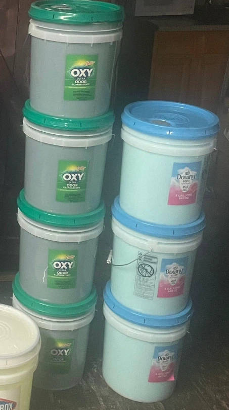 Tide, Gain, Dawn, Downy, and Oxy Laundry Detergent Buckets - photo 5