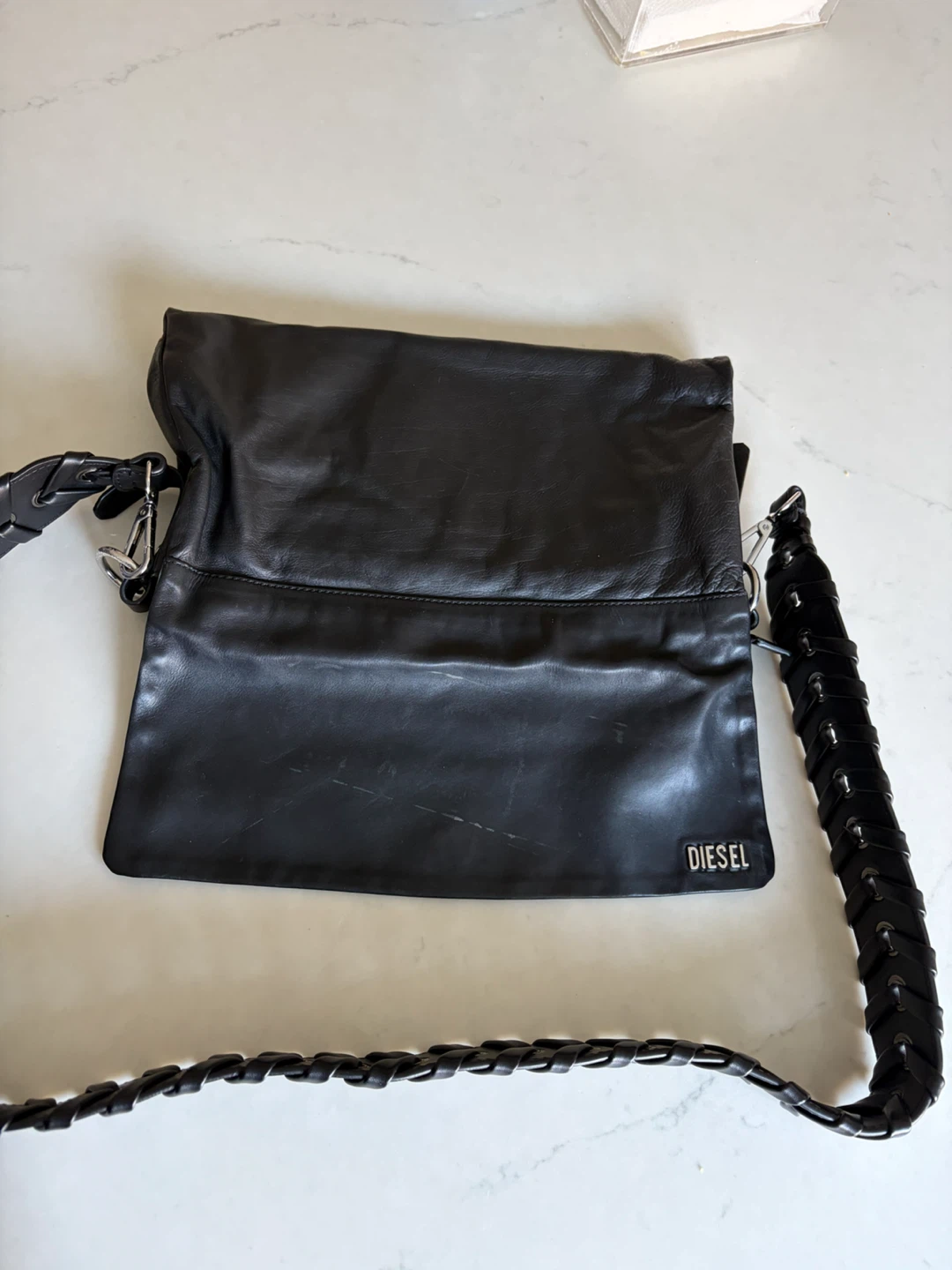 Diesel Black Leather Clutch/Shoulder Bag - photo 3