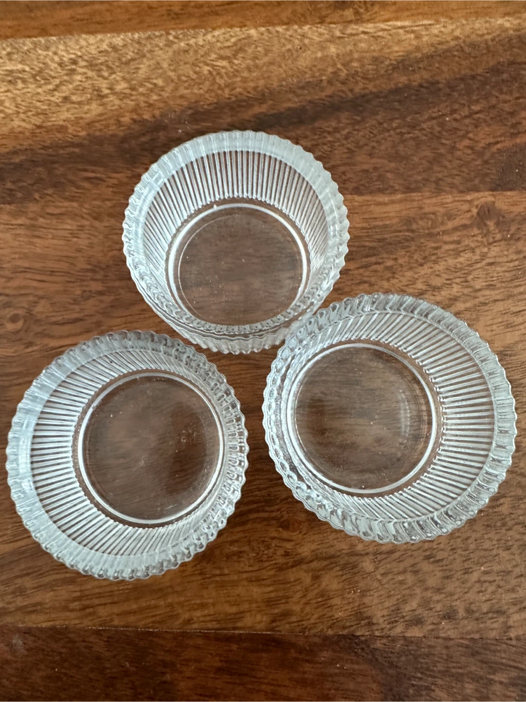 Set of 3 Clear Glass Votive Candle Holders - photo 2
