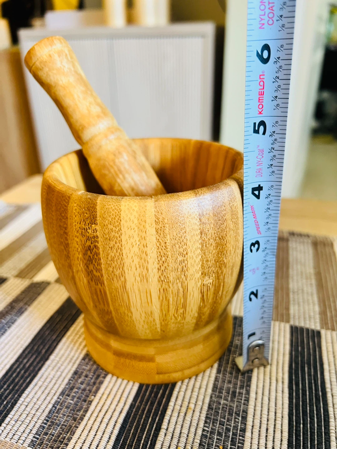 Bamboo Mortar and Pestle Set