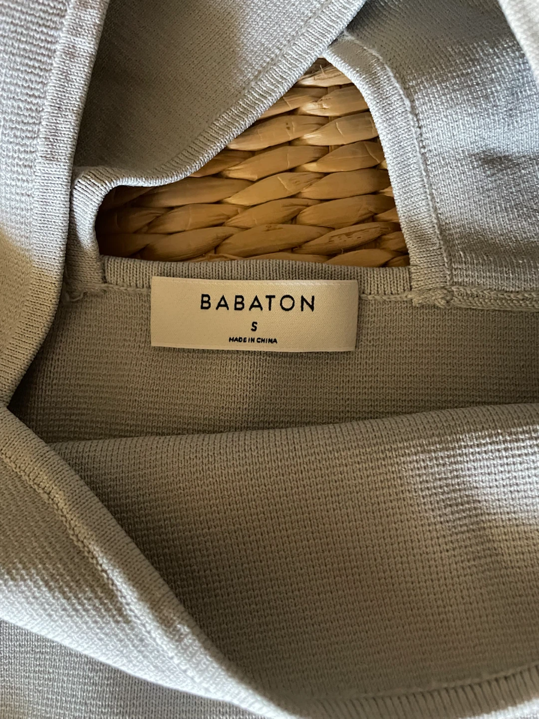 Babaton Light Grey Ribbed Cropped Tank Top - Size S - photo 2
