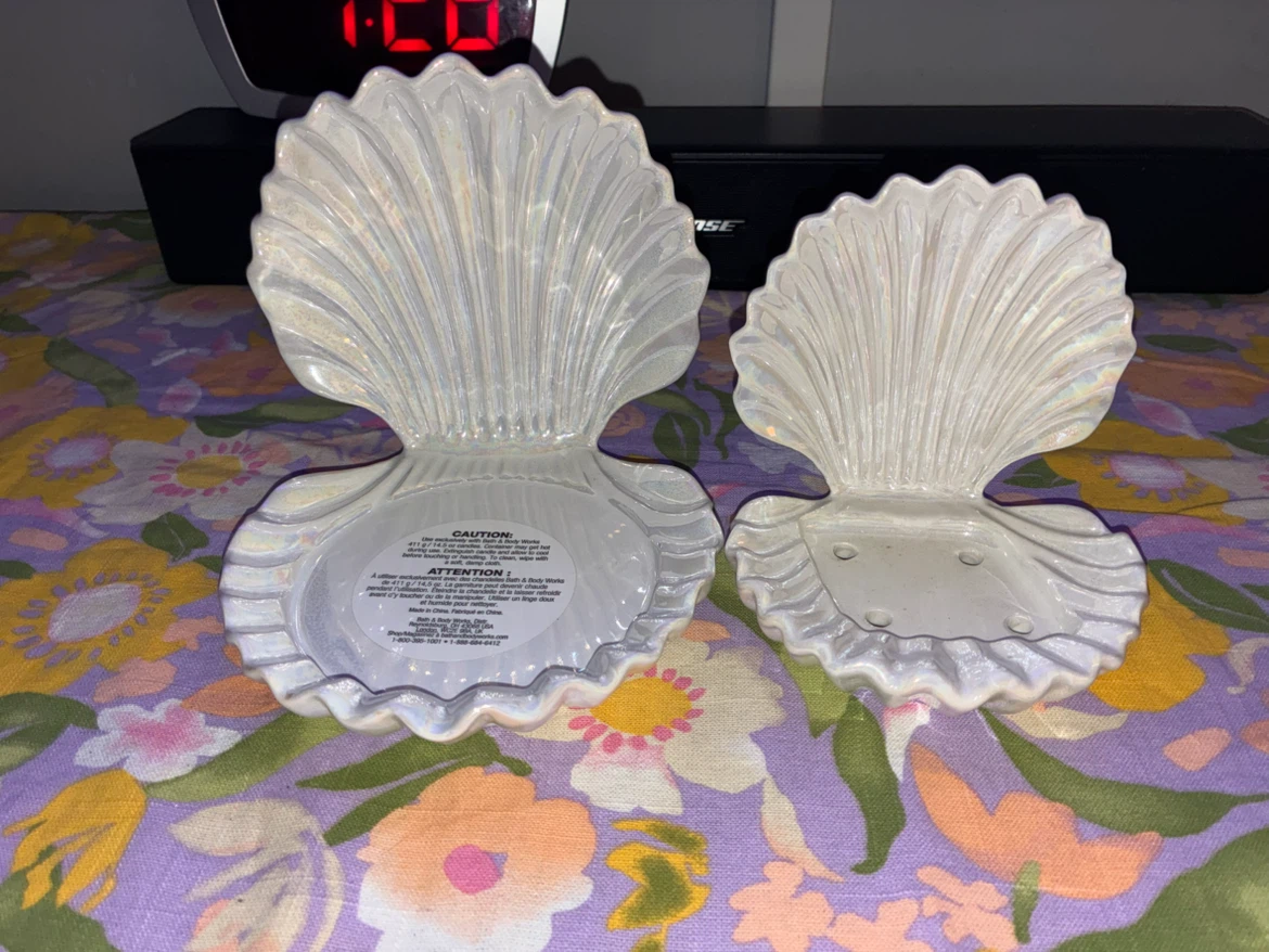 Bath and Body Works Iridescent Shell Holders