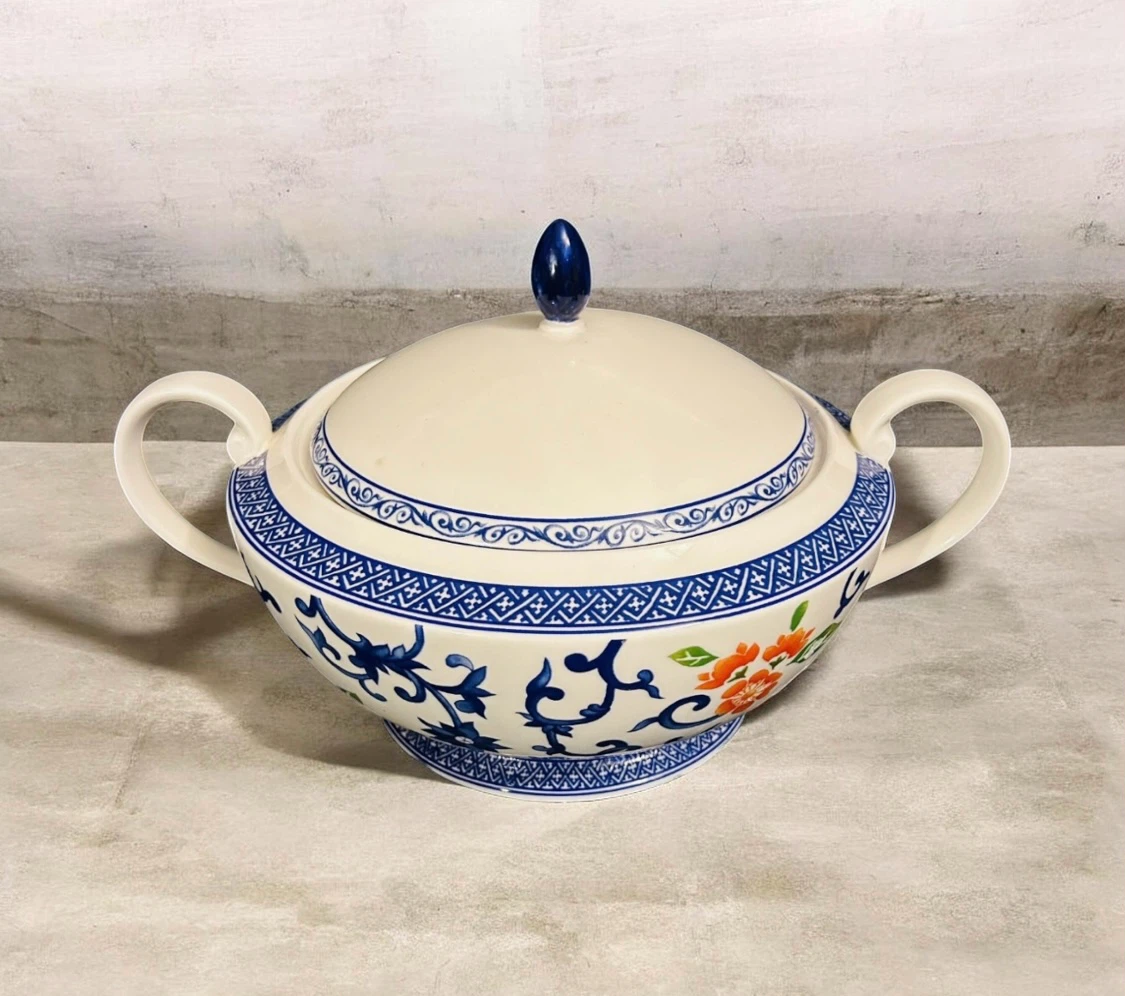 Ralph Lauren Mandarin Blue Casserole Vegetable Dish Retired - photo 4