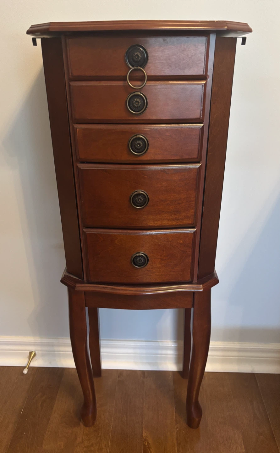 Wooden Jewellery Armoire with Mirror