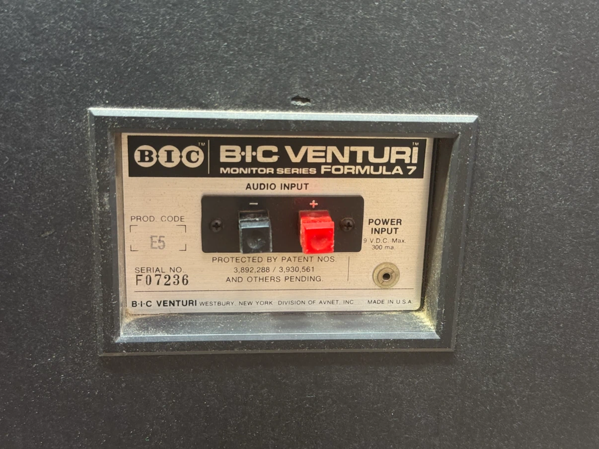 BIC Venturi Formula 7 Monitor Series Speakers - photo 5