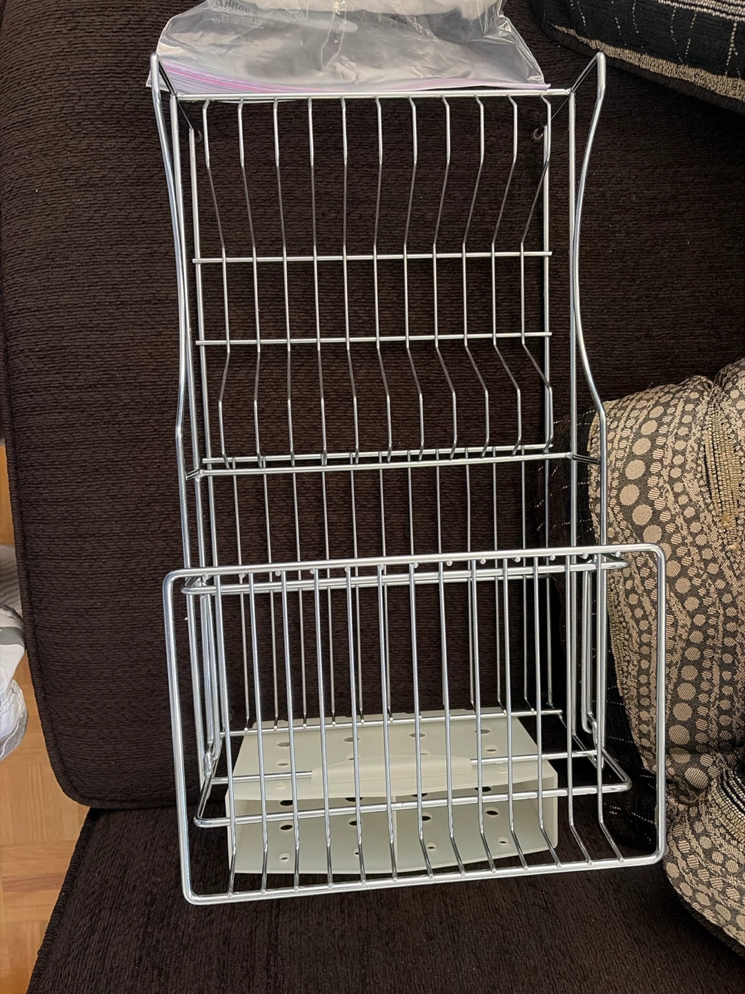 Chrome Dish Rack with Utensil Holder - photo 2