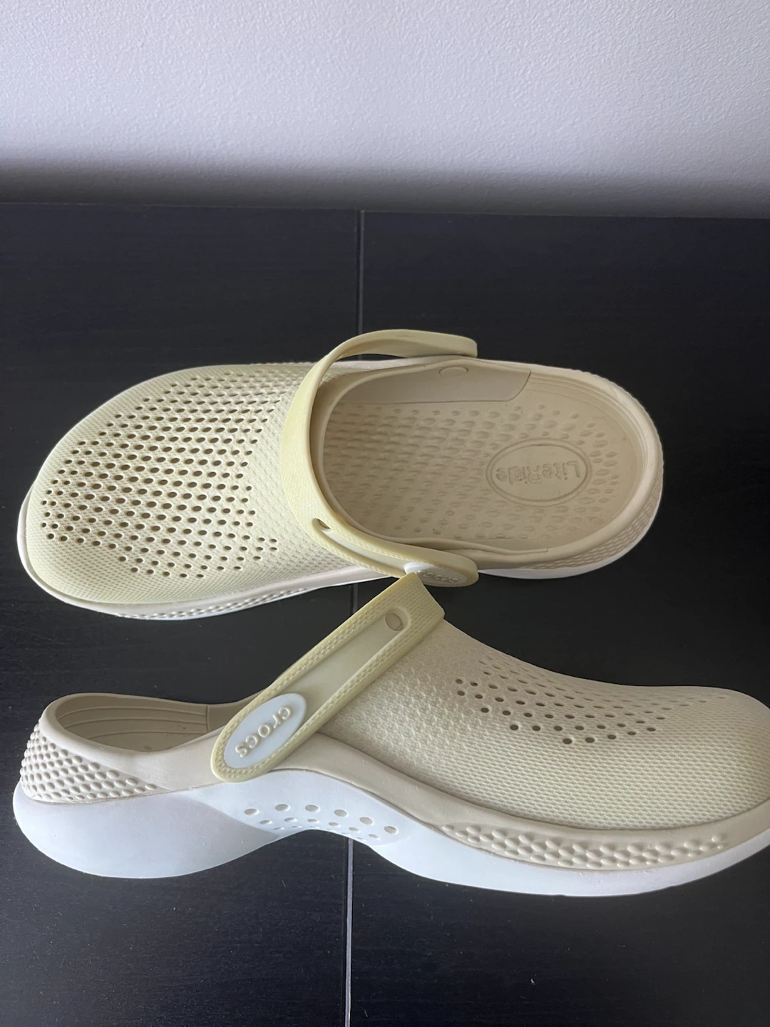 Crocs LiteRide Clogs Beige Size M7 W9