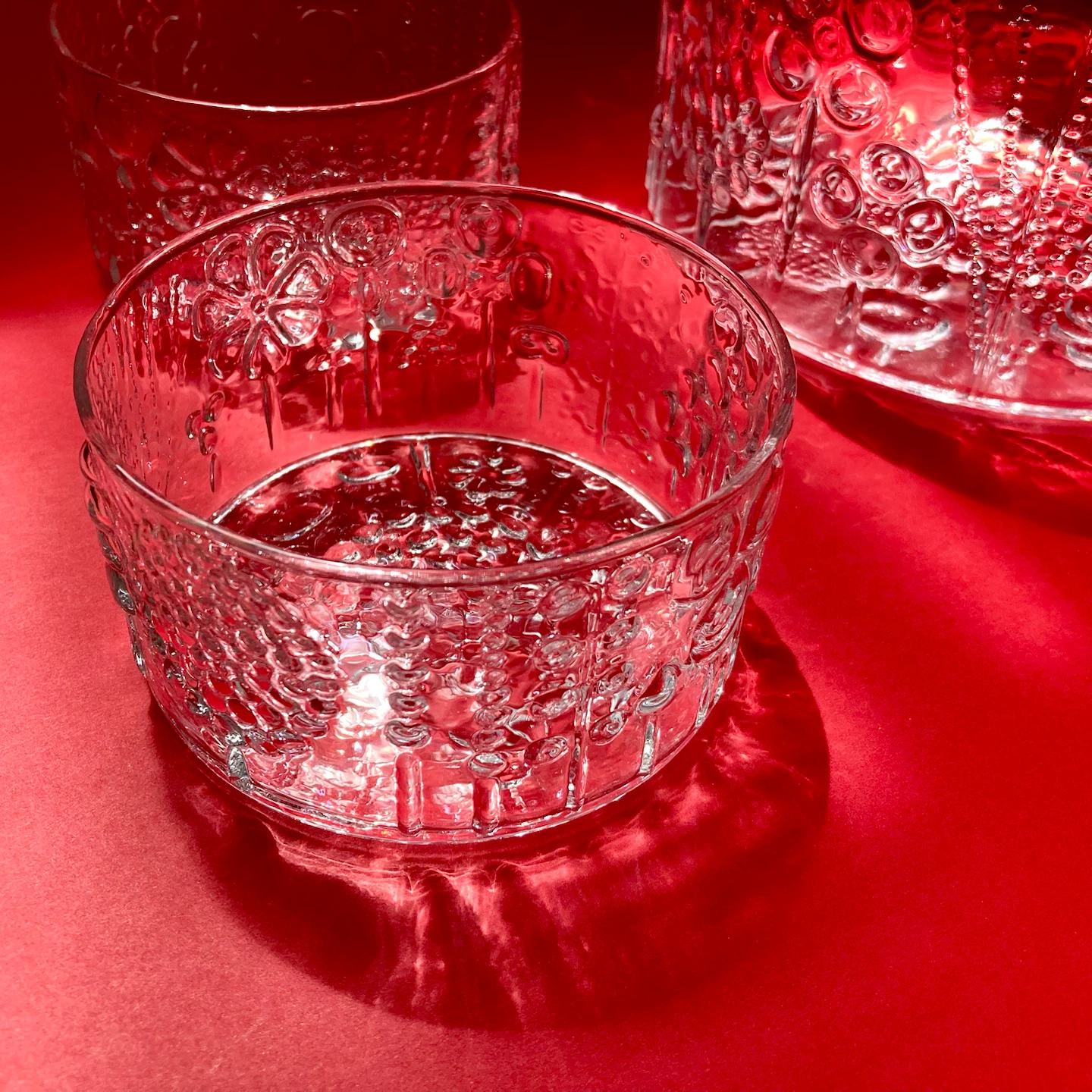 Vintage MCM Iittala Finland Flora Glass Bowls 3 piece set - photo 2