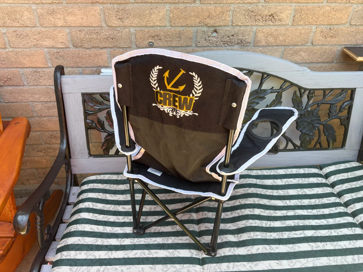 Black Folding Camp Chair with "CREW" Logo - photo 2