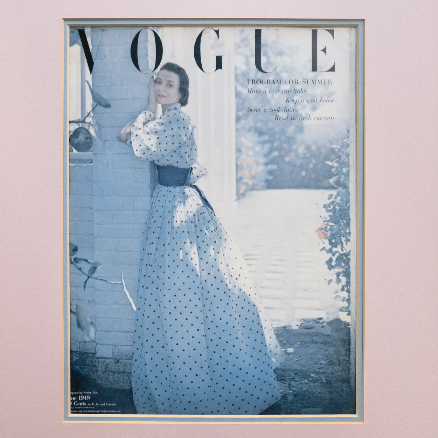 Vintage Vogue Magazine Cover in Silver Frame - photo 2