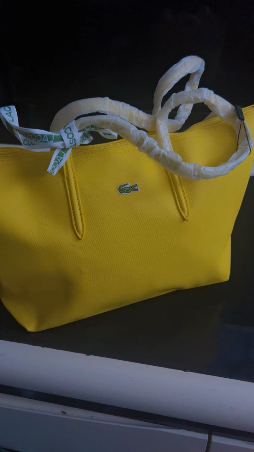 Sac fourre-tout jaune Lacoste