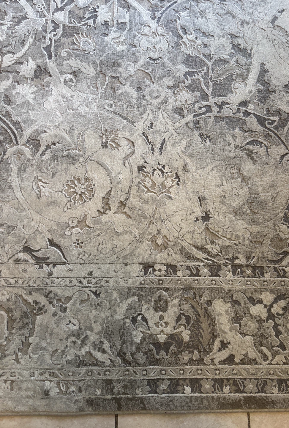 Area Rug in Subtle Grey Design - Vintage Persian Style - photo 3