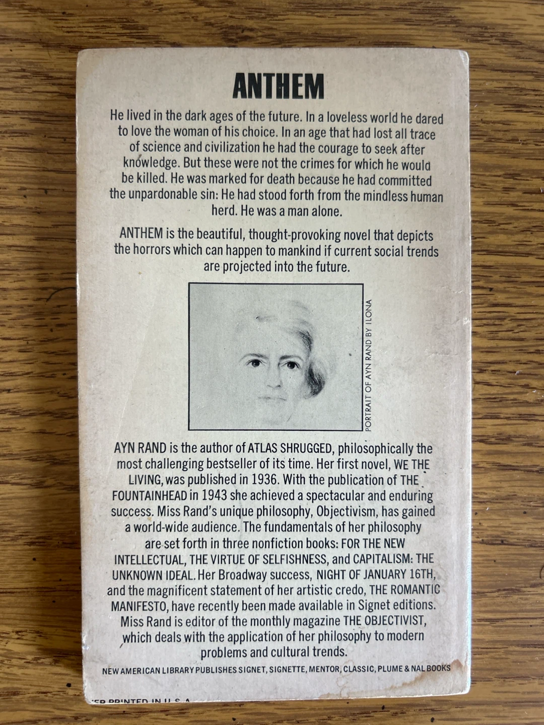 Ayn Rand Anthem Paperback Book - photo 3