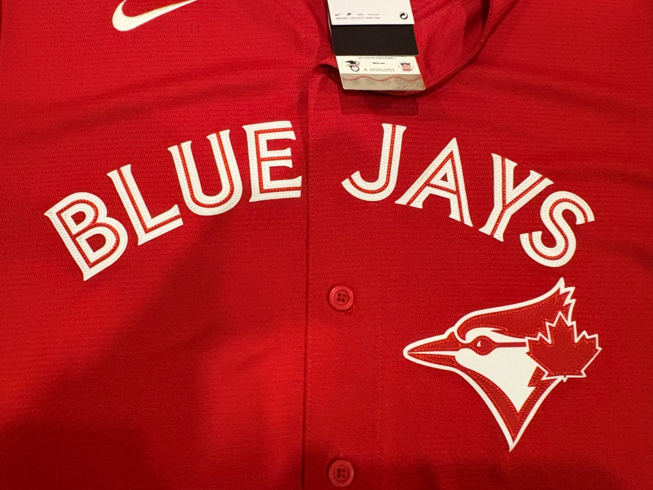 Nike Toronto Blue Jays Red Baseball Jersey L - photo 3