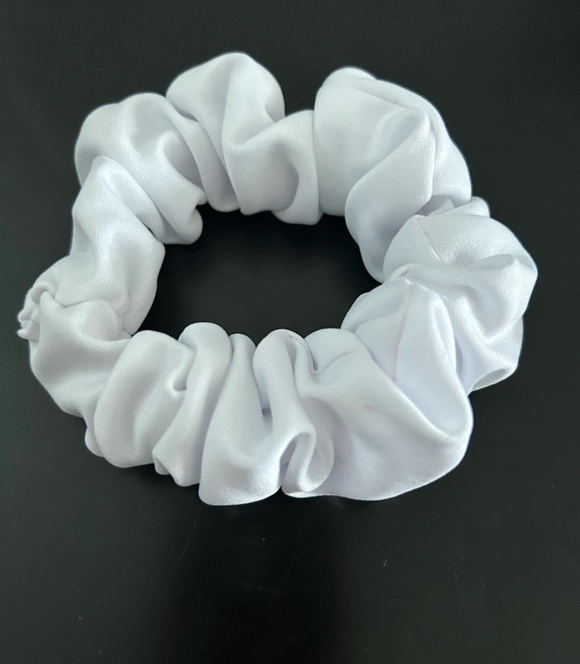 White Scrunchie Set with Zipper Pouch and Keychain - photo 2