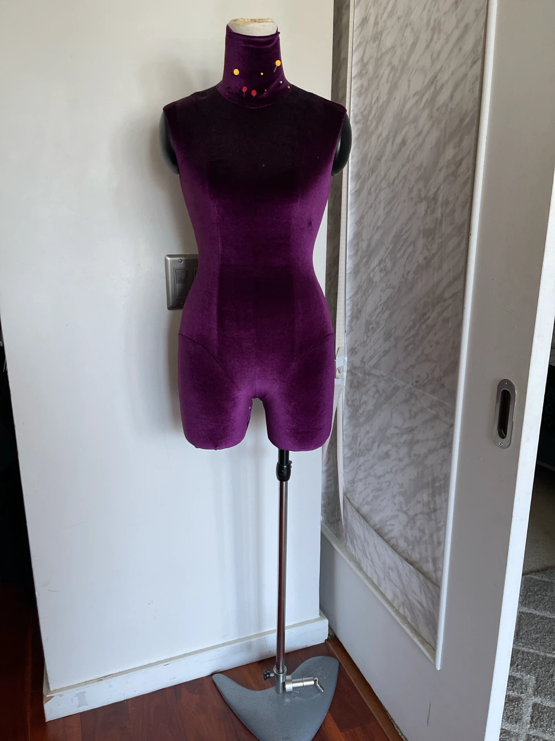 Purple Velvet Dress Form Mannequin