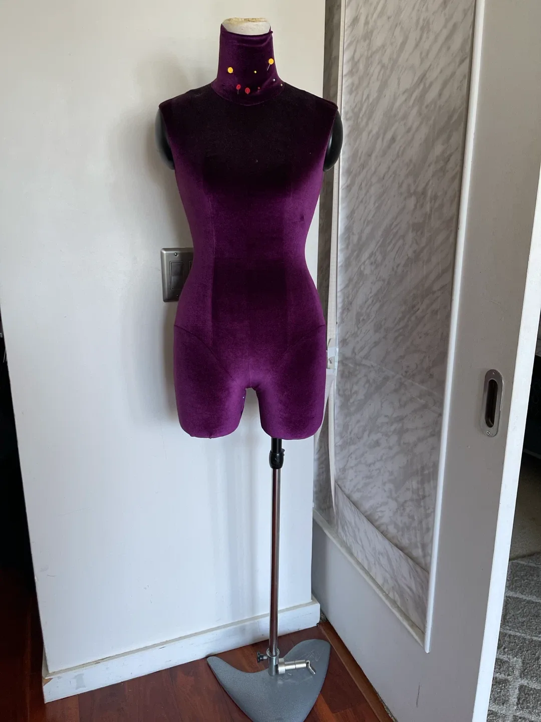 Purple Velvet Dress Form Mannequin