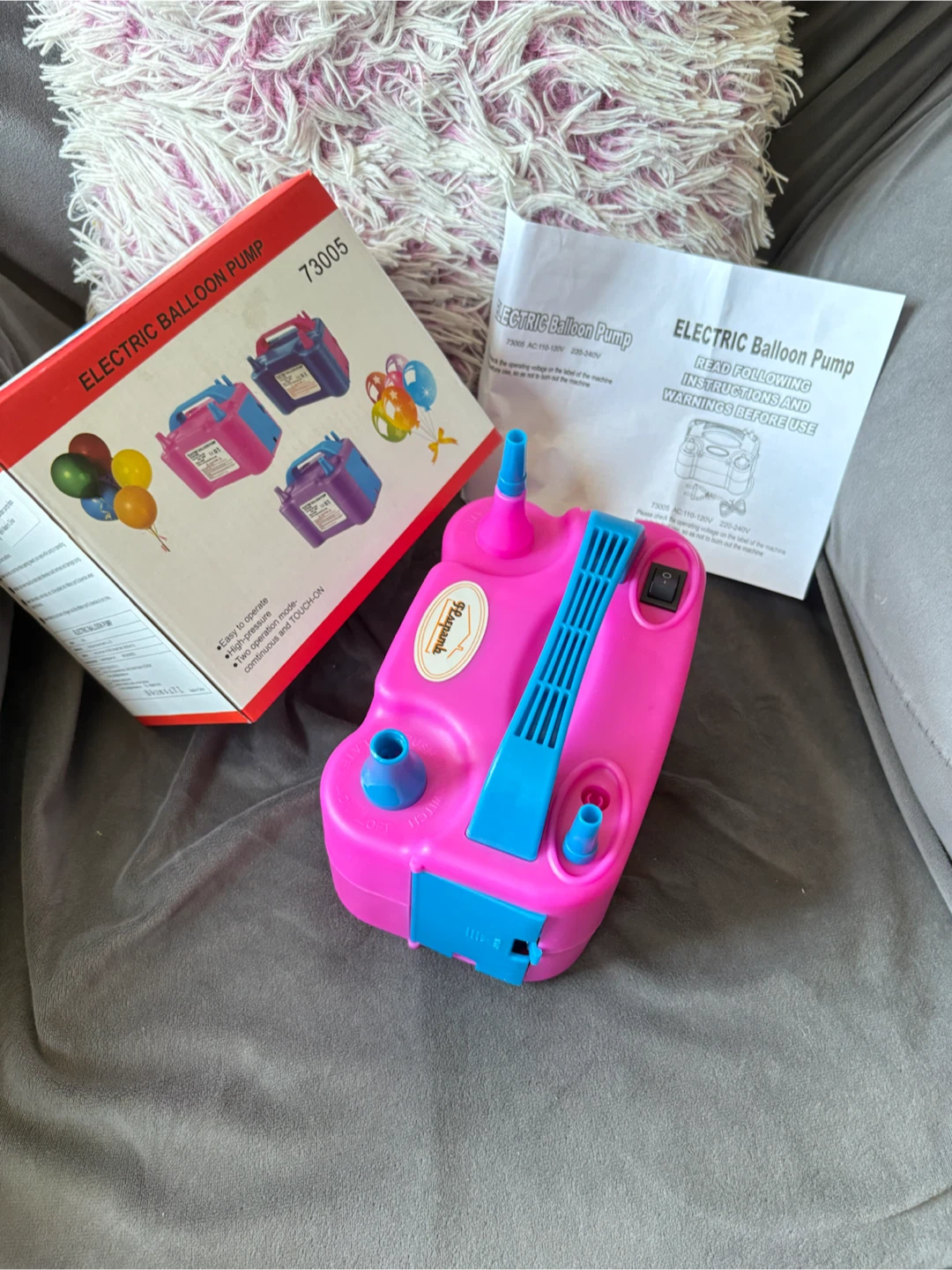Pink Electric Balloon Pump