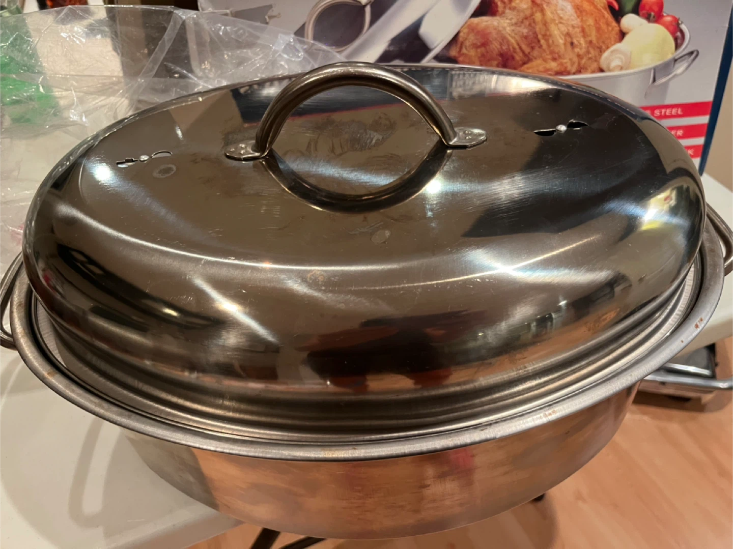 Home Styles Stainless Steel Roaster with High Dome Cover - photo 3