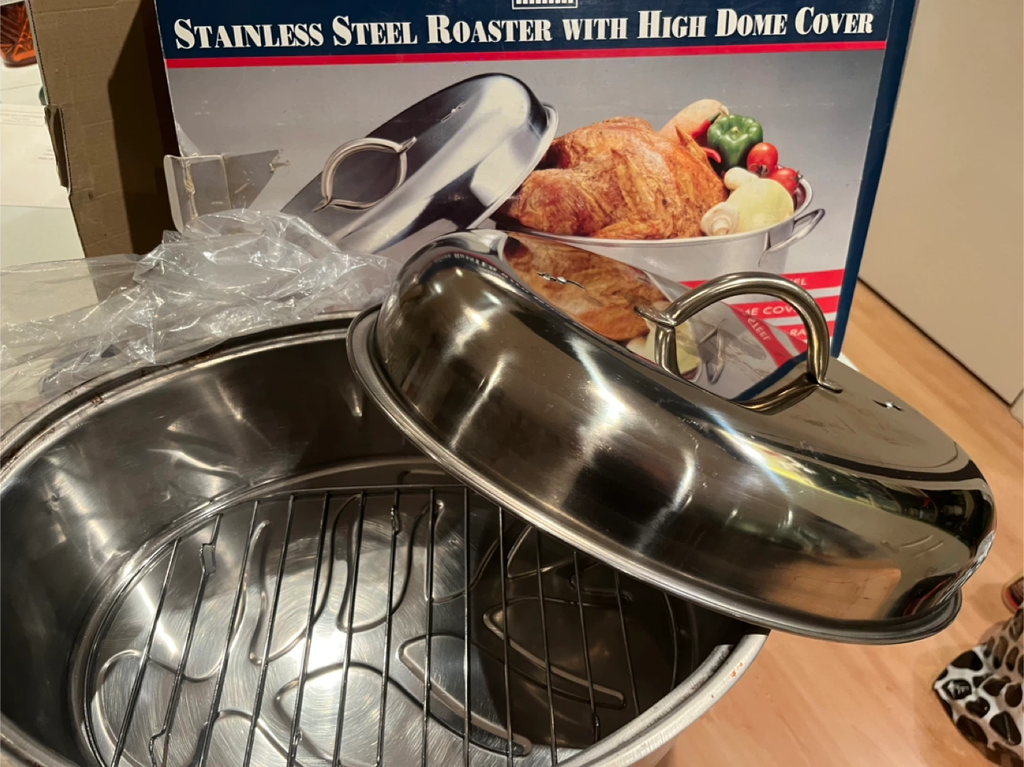 Home Styles Stainless Steel Roaster with High Dome Cover - photo 2