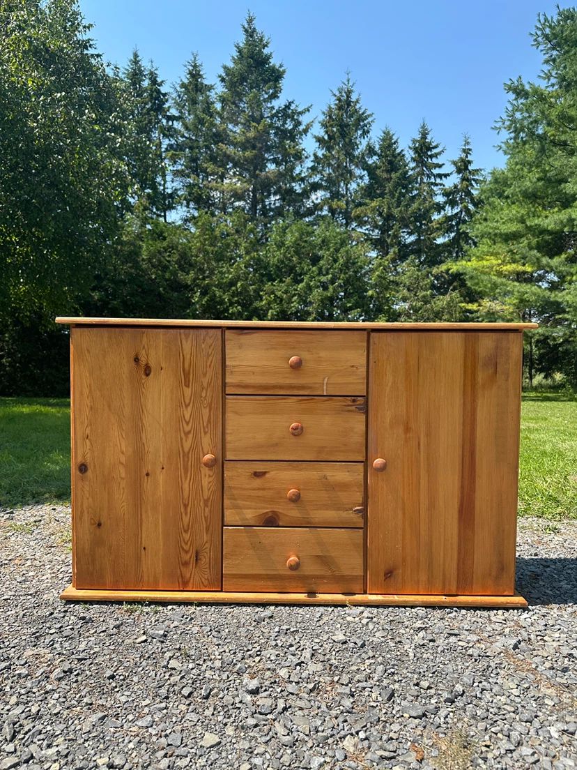 Solid Pine Rustic  Sideboard / Buffet Cabinet (CAN DELIVER)
