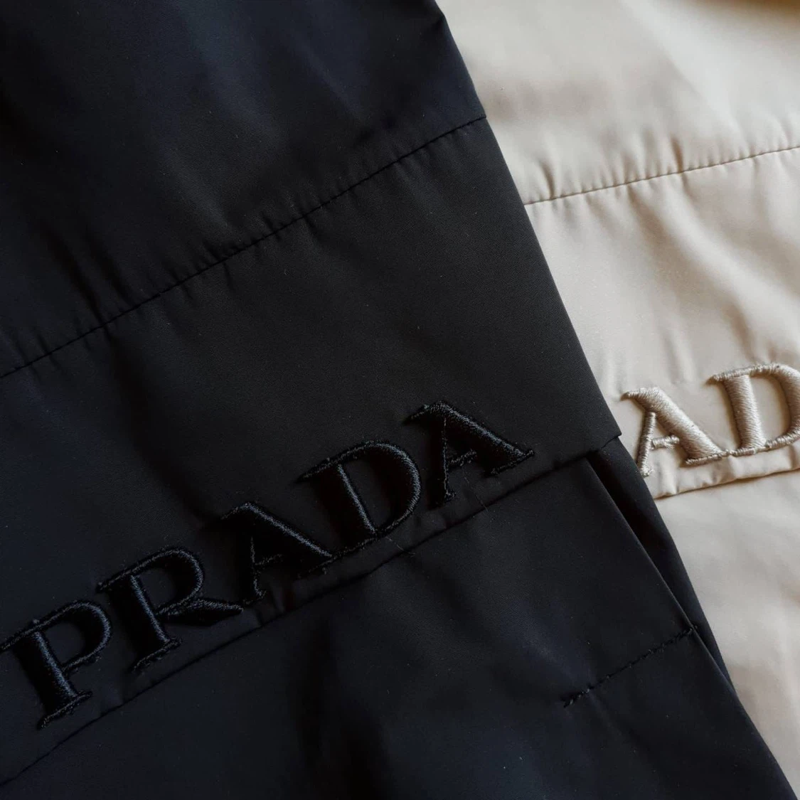Prada Women’s Black Nylon & Knit Tracksuit – Size L (Brand New) - photo 4