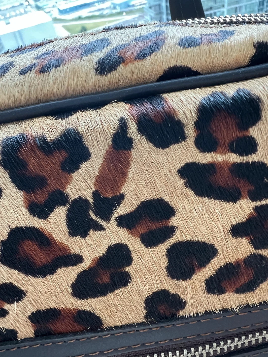 Bush Leopard Print Calf Hair Handbag - photo 2