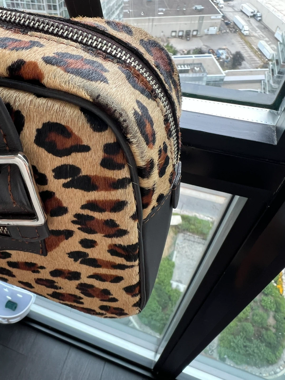 Bush Leopard Print Calf Hair Handbag - photo 4