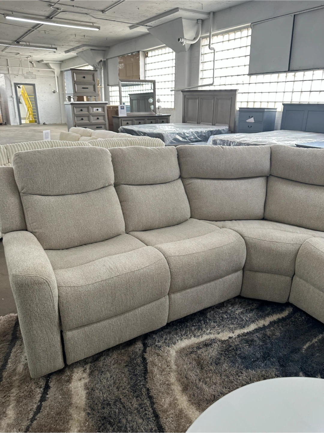 Gray manual reclining sectional - photo 3