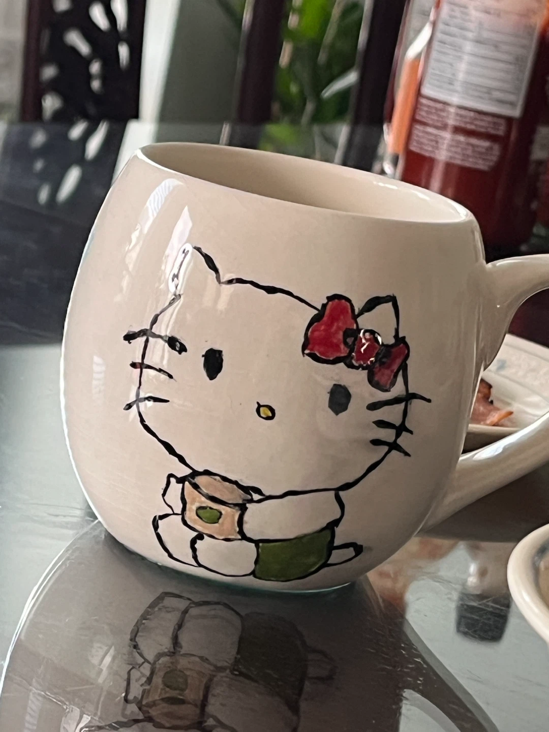 Self-Painted Hello Kitty Mug