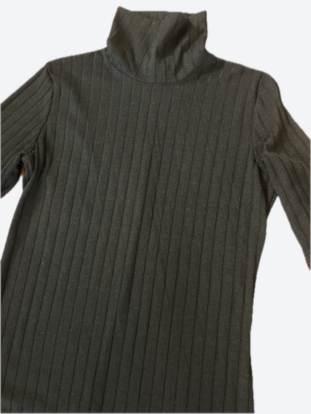 H&M Ribbed Turtleneck Midi Dress - Black - Size M - photo 2