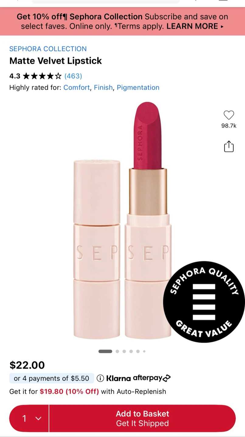Sephora Collection Matte Lipstick 10