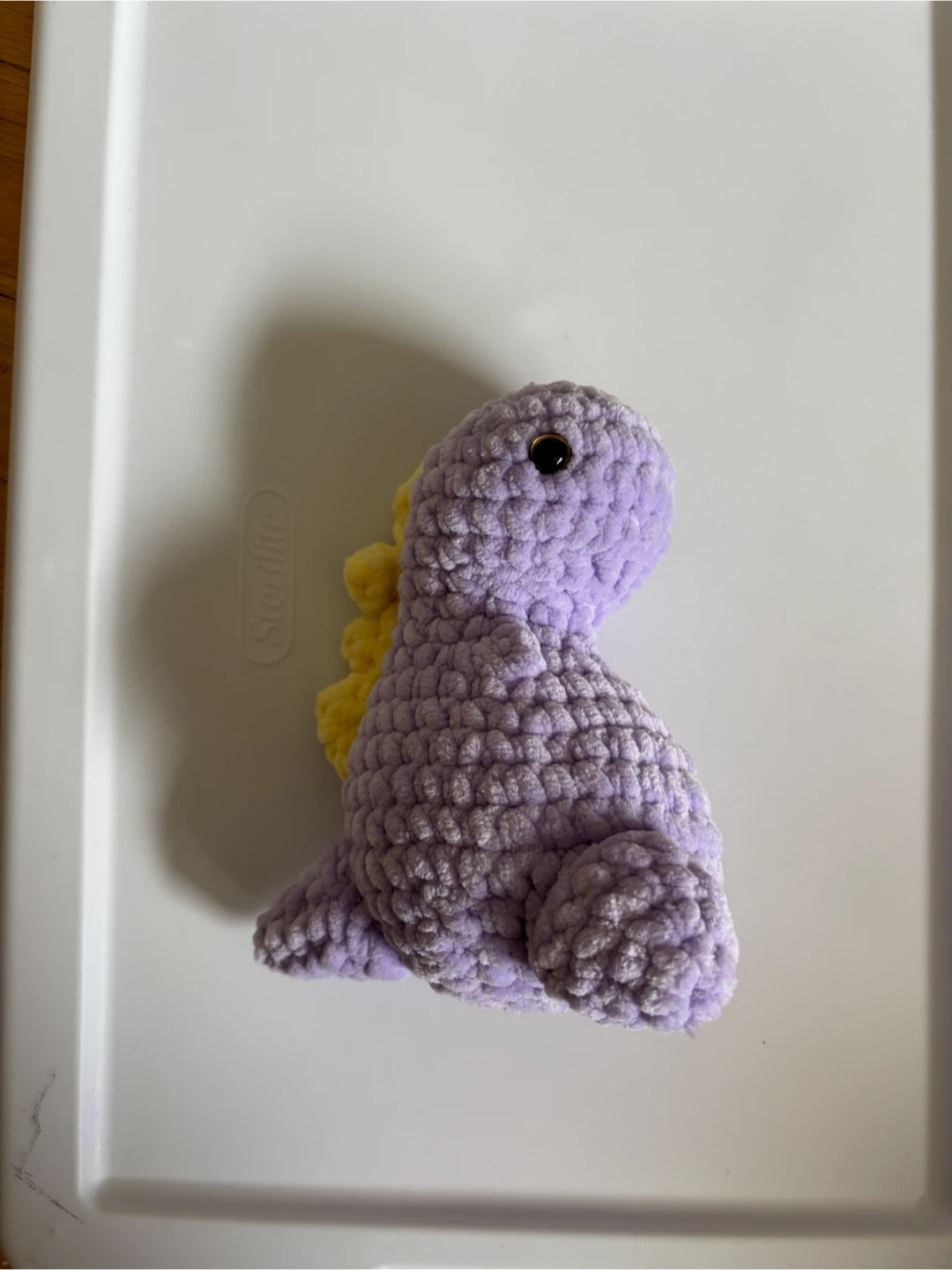 Crocheted Dinosaur Plush Toy - Purple