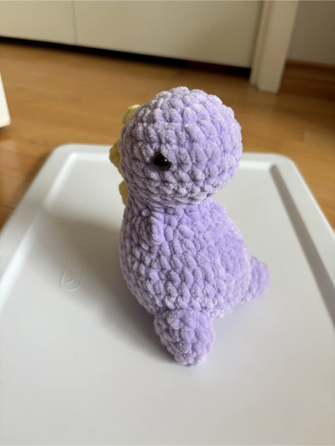 Crocheted Dinosaur Plush Toy - Purple - photo 2