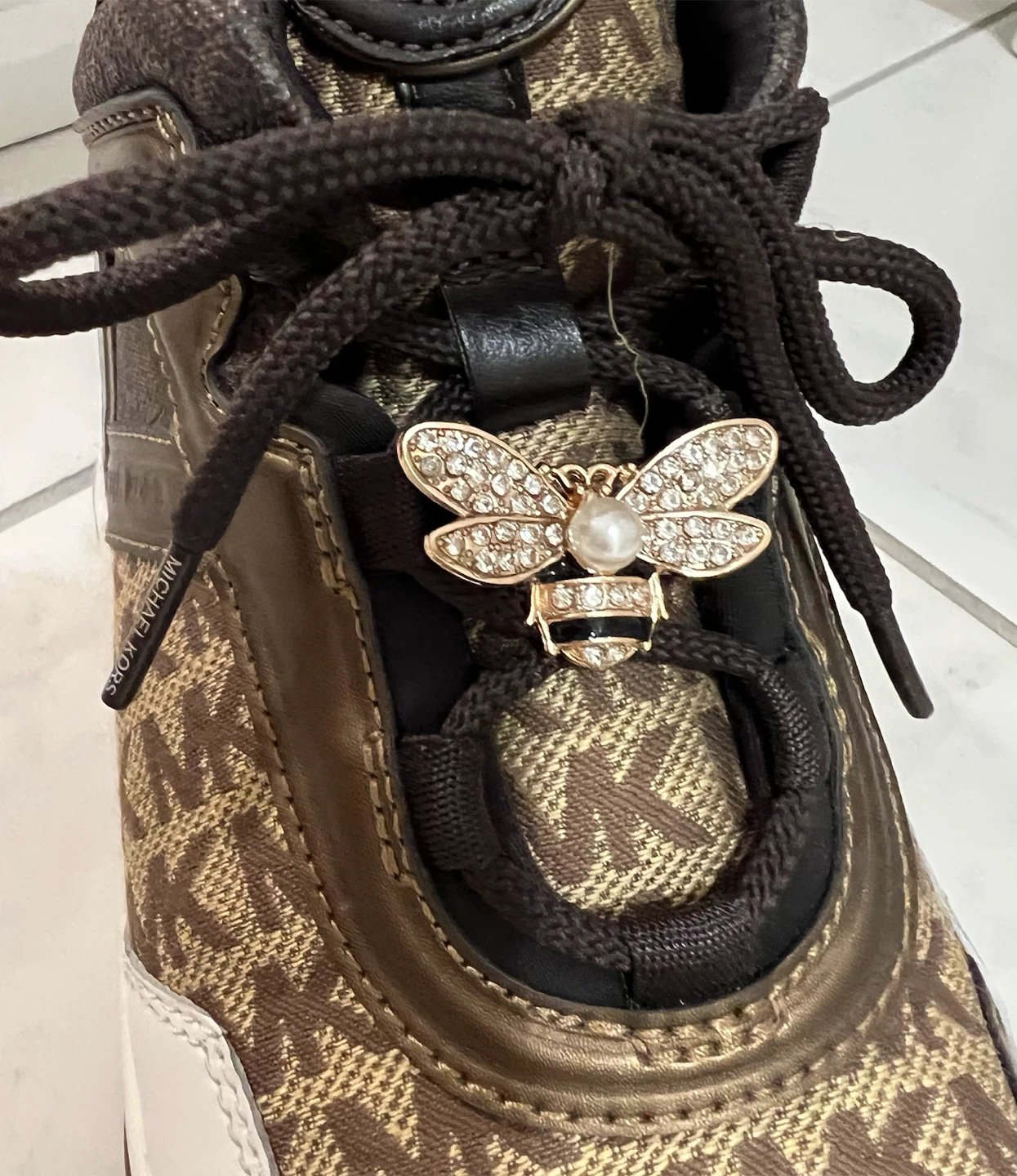 A pair of Bee Charms for Shoes
