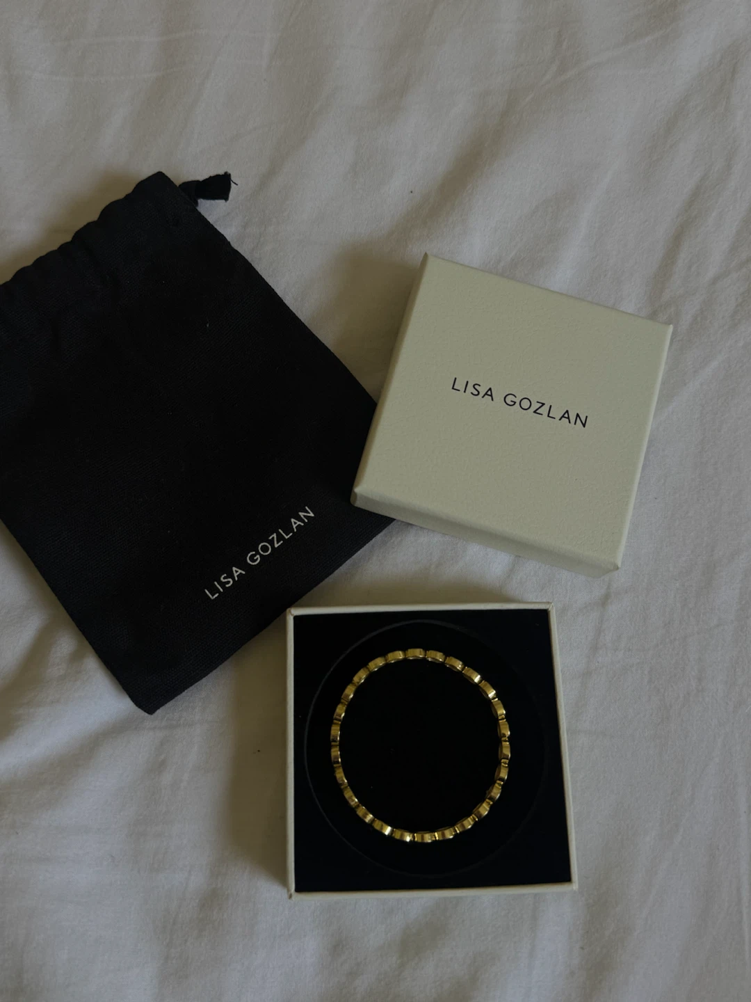 Lisa Gozlan Gold Smiley Face Bracelet with Crystals - photo 2