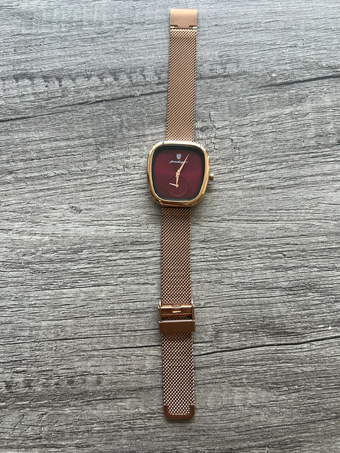 Poedagar Rose Gold Mesh Watch - photo 2
