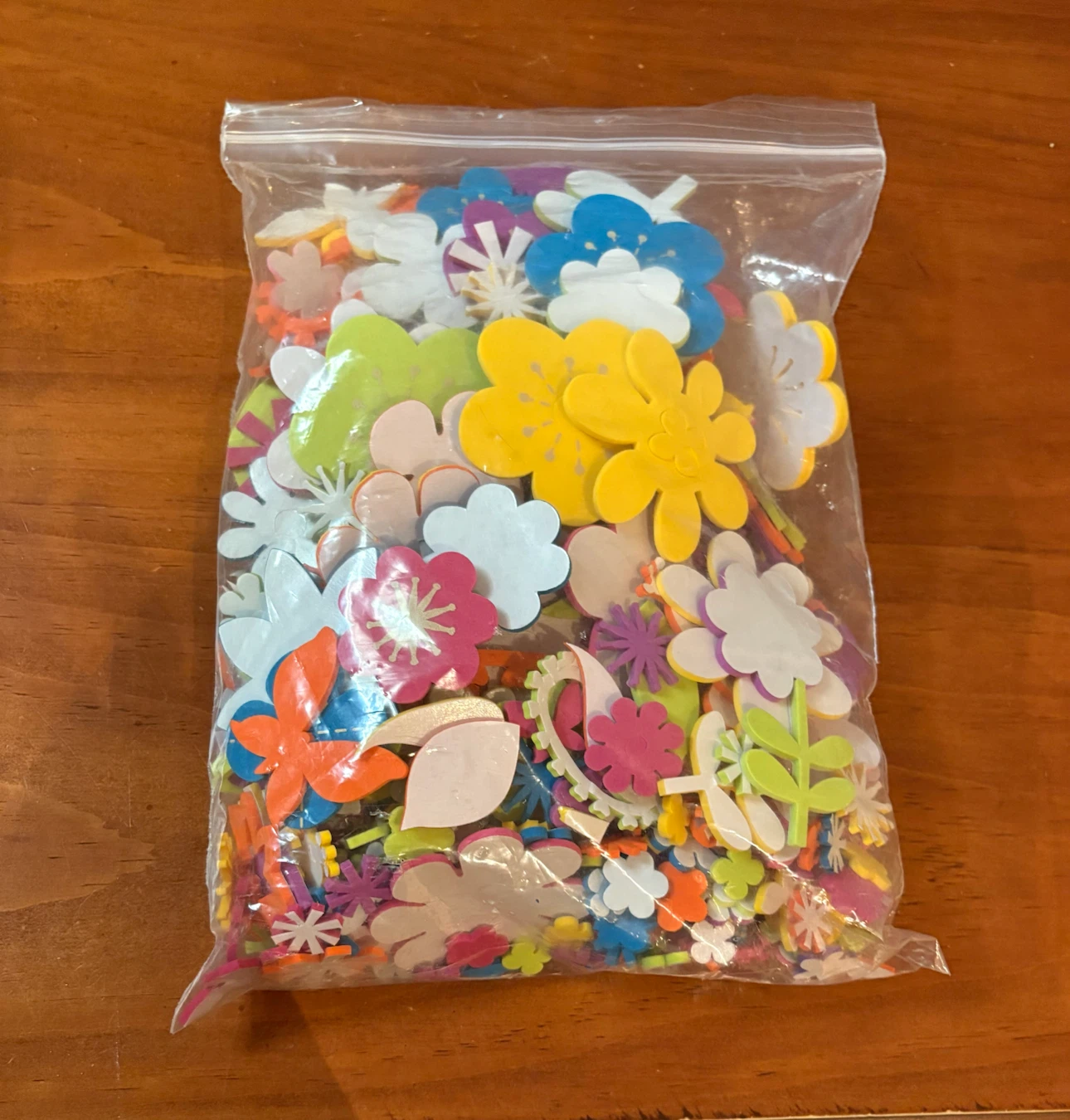 Bag of Assorted Foam Flower Shapes
