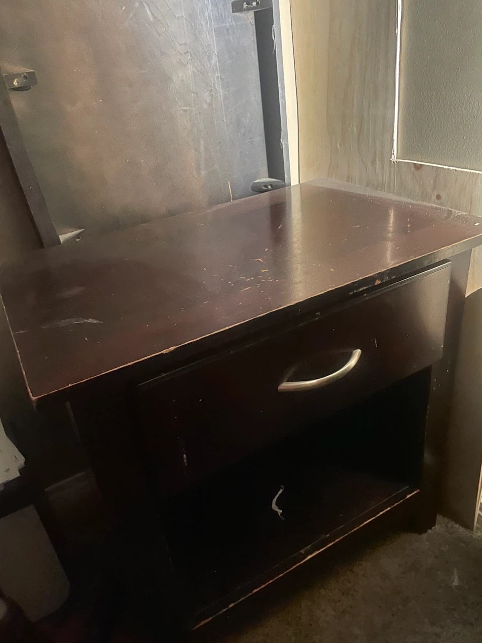 Dark Brown Bedside Table