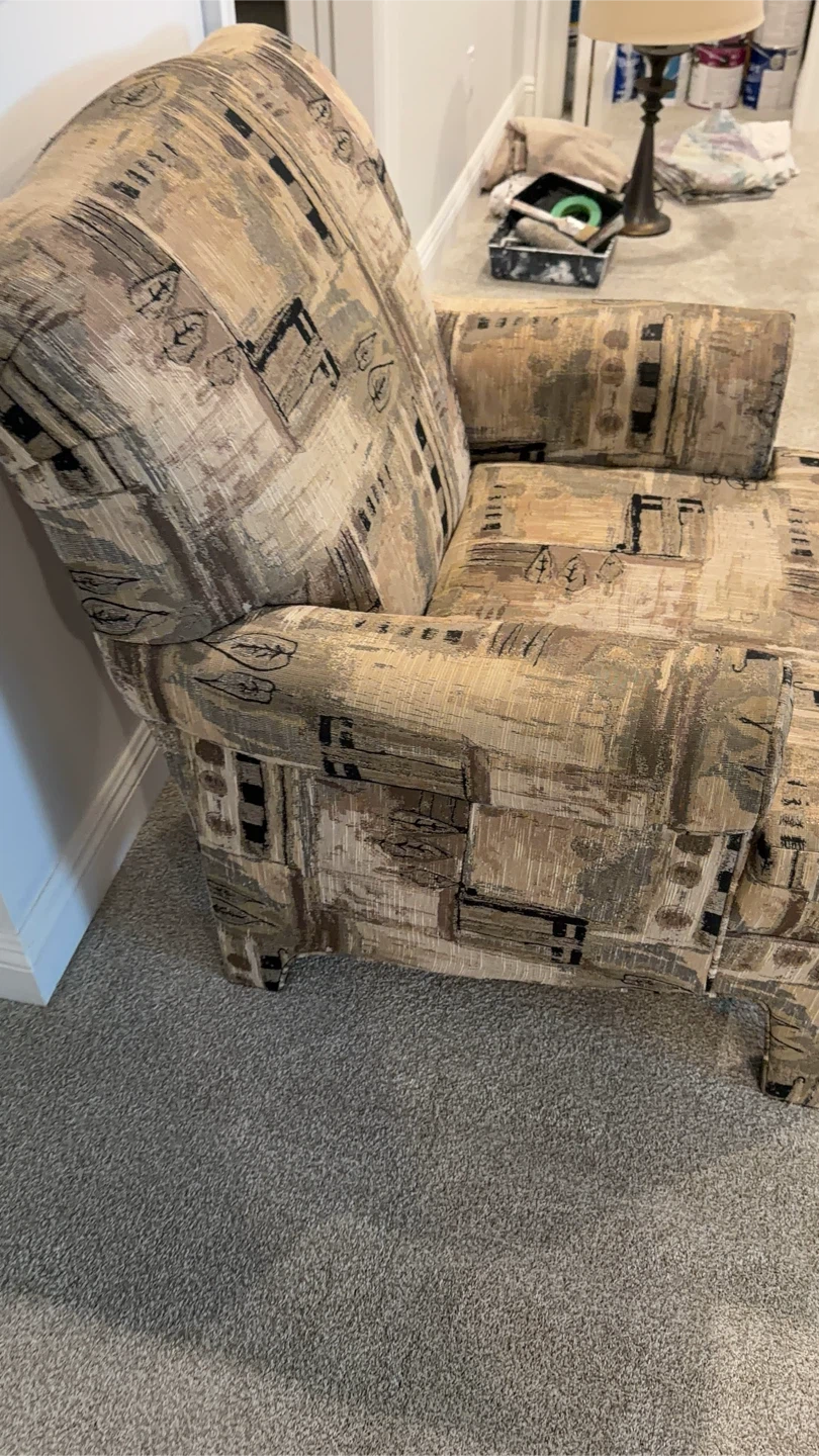 2 Antique Armchair with patterned upholstery - photo 5