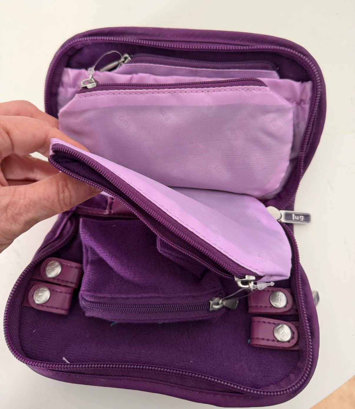 Lug Purple Quilted Cosmetic/Jewellery Travel Case - photo 3