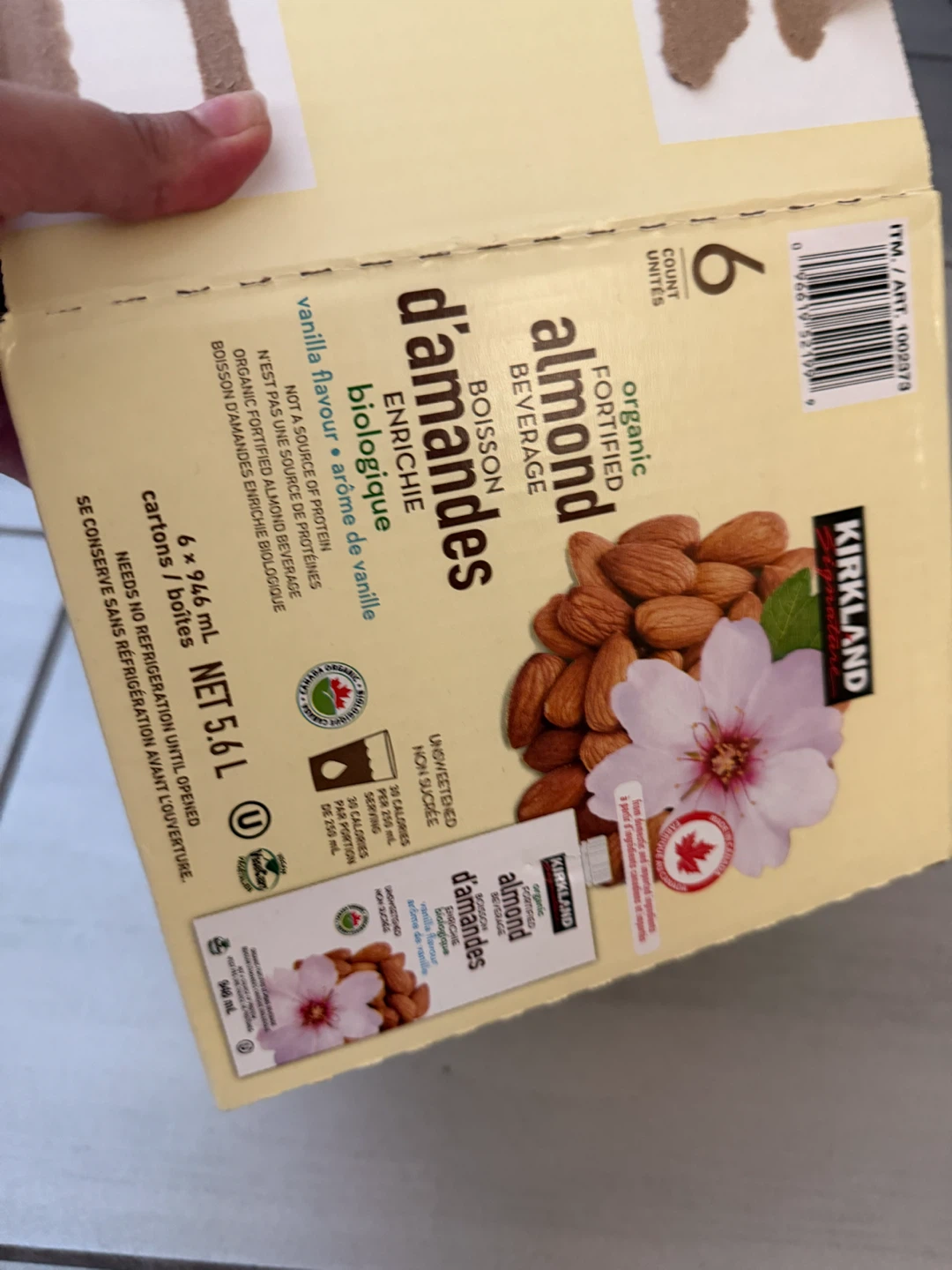 Kirkland Organic Fortified Vanilla Almond Beverage