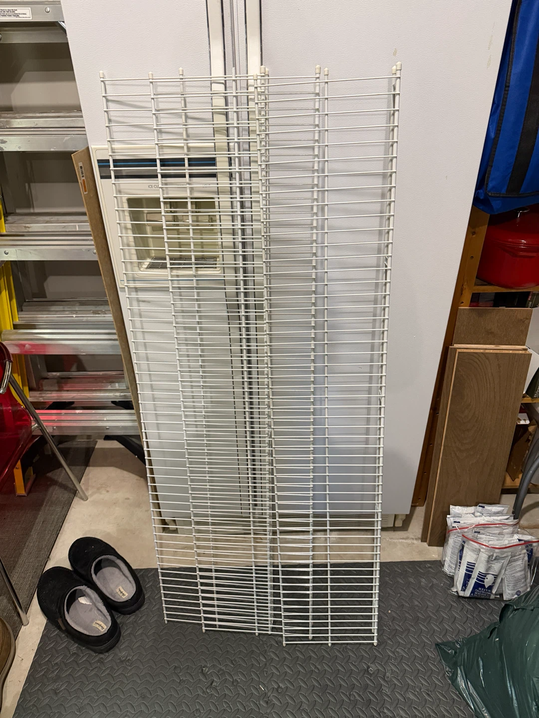 3 White Wire Grid Shelving Unit