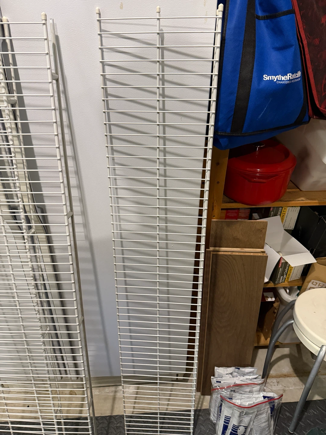3 White Wire Grid Shelving Unit - photo 2