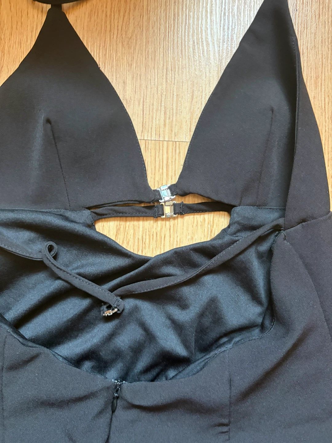 Zara Black Halter Mini Dress - size small - photo 4