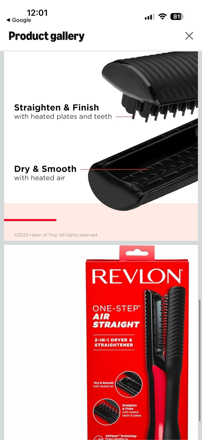 Revlon One-Step Air Straight 2-in-1 Dryer & Straightener