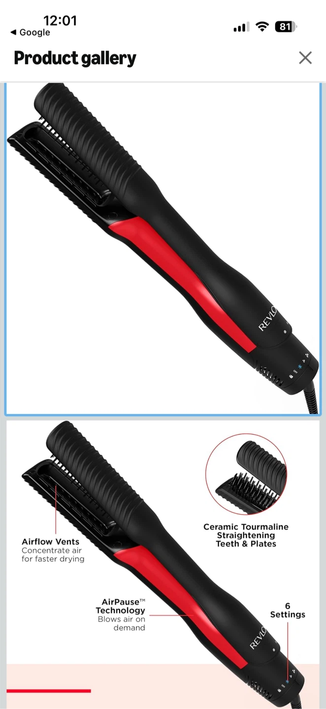 Revlon One-Step Air Straight 2-in-1 Dryer & Straightener - photo 3