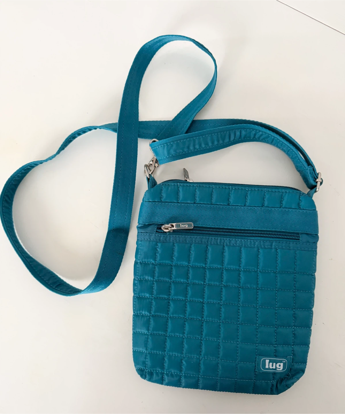 Lug Canada Teal Quilted Crossbody Bag