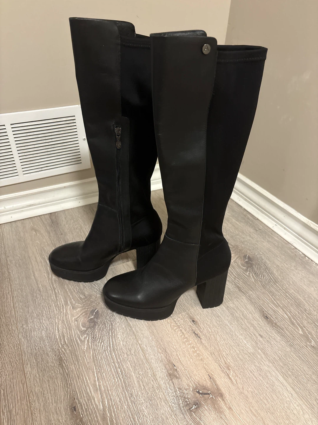 Artica Black Knee-High Boots size 9